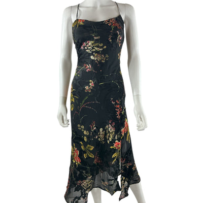 Astr The Label Burnout Black Multi Gaia Dress Size XS