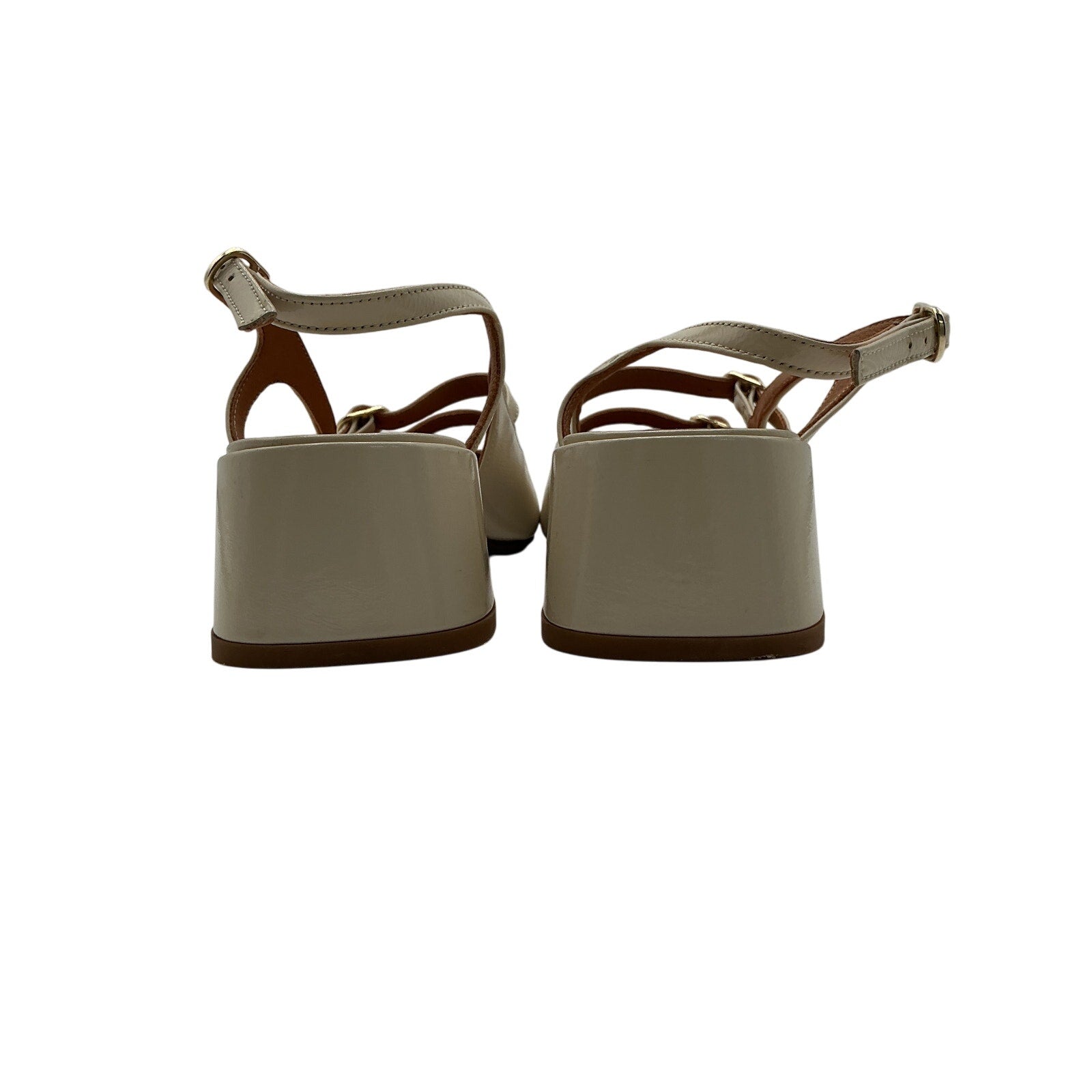 Sézane 'Paula' Beige Leather Babies Size 6