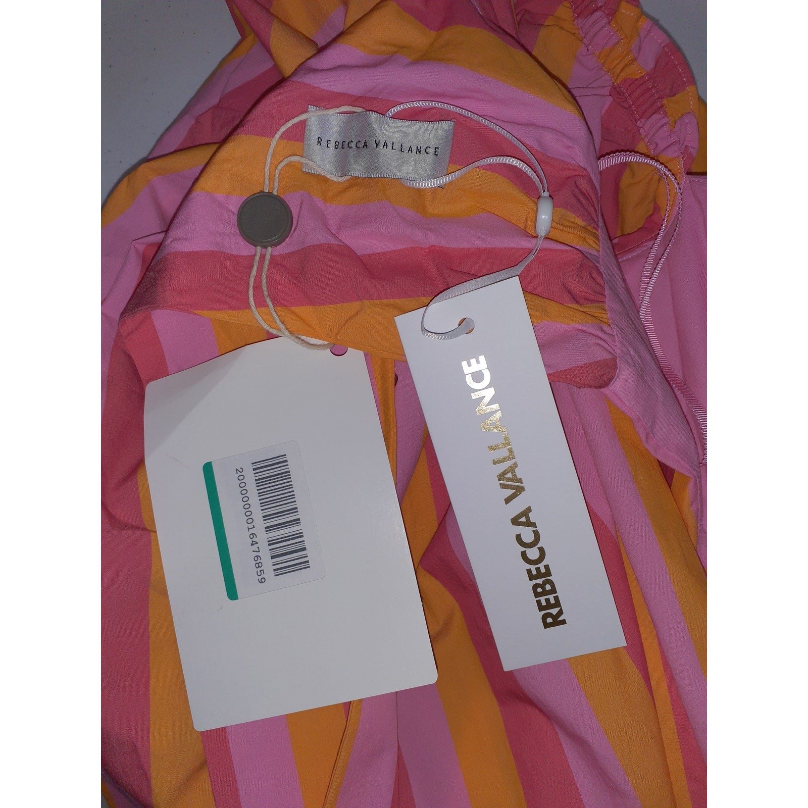 Rebecca Vallance 'Mimi' Pink Cutout Striped Cotton-Blend Poplin Mini Dress Size M - NWT