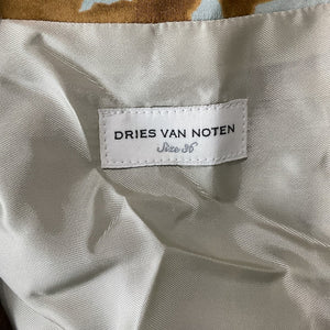 Dries Van Noten Belted Brown Charmeuse Midi Dress Size FR 36 / US 4