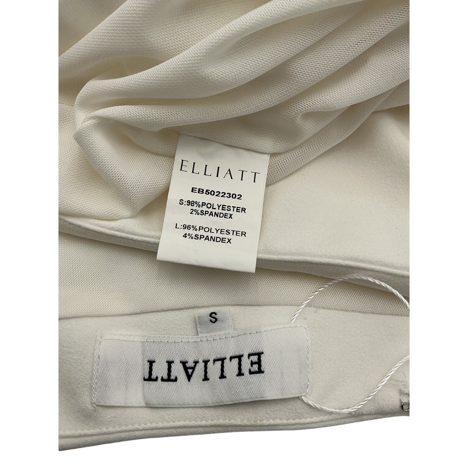Elliatt 'Bobbie' White Polyester Dress Size S