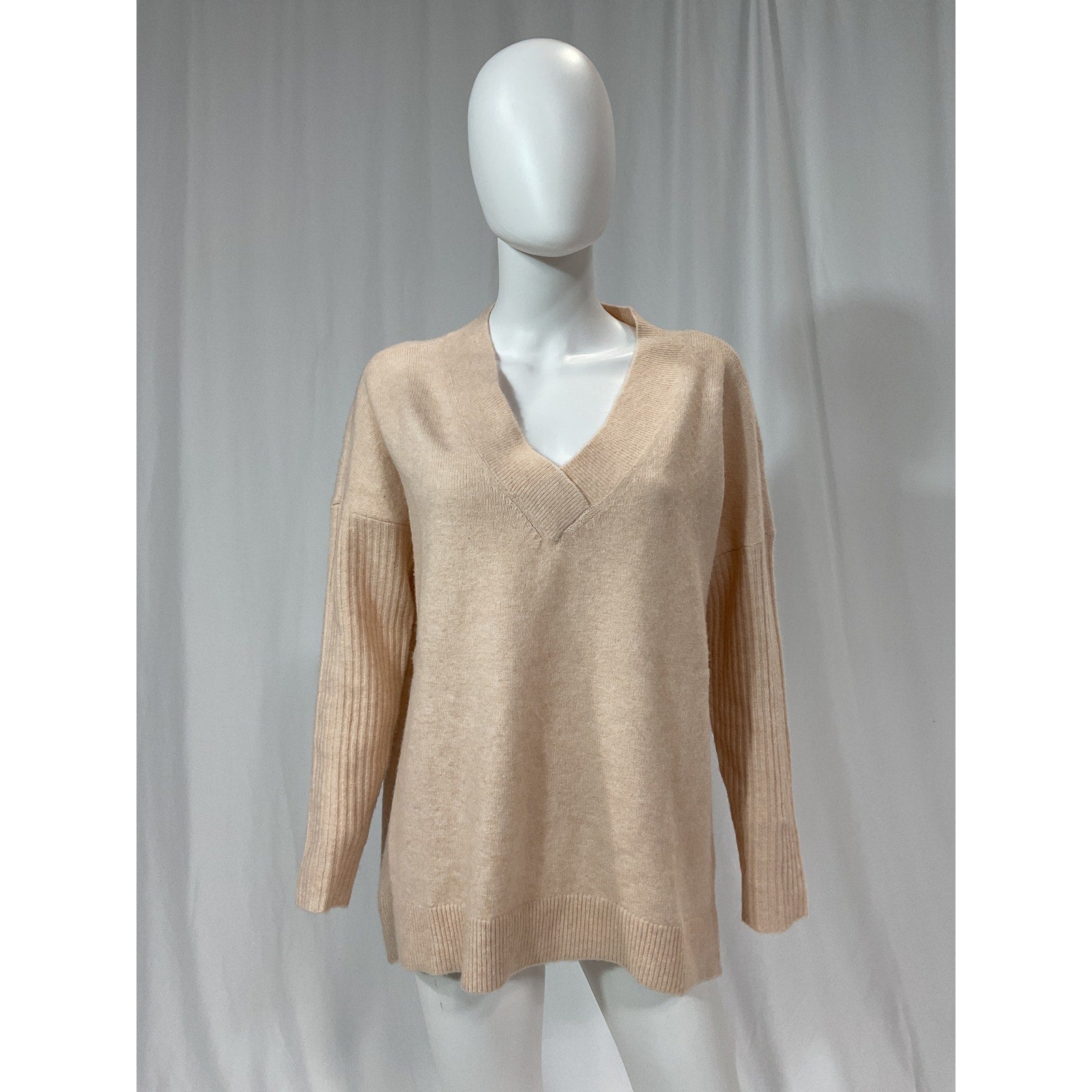 Hatch 'The Eva' Tan V-Neck Sweater Size 2