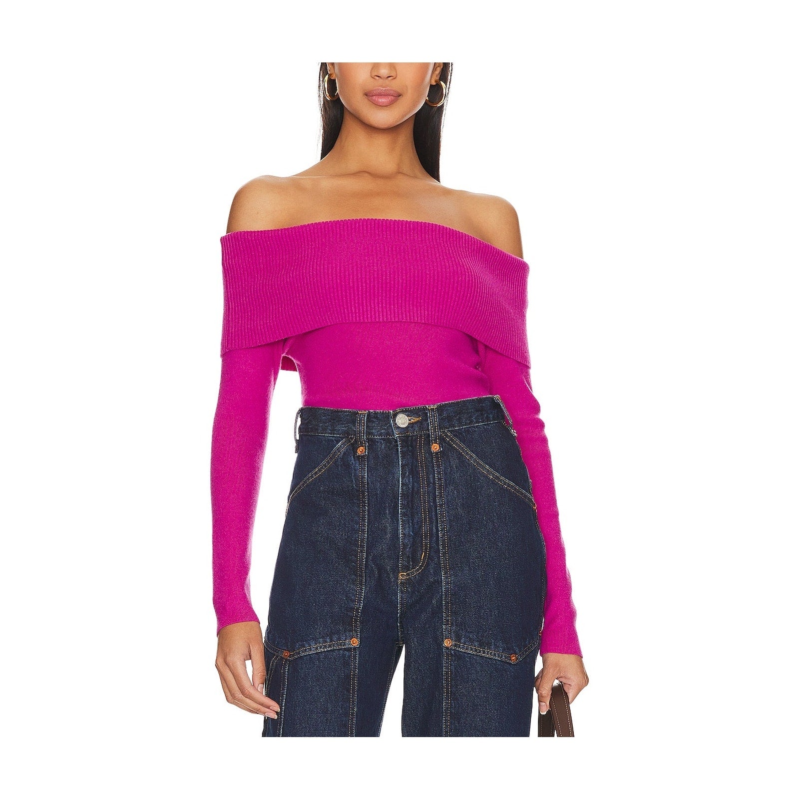 Line & Dot 'Heart Struck' Pink Cotton  Sweater Size S