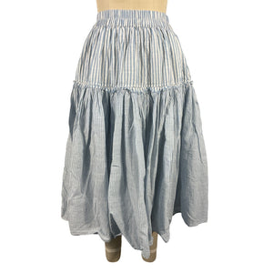 Loveshackfancy Striped Blue Stefana Skirt Size XS