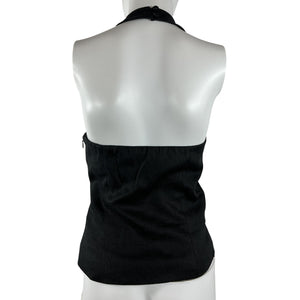 Reformation Linen Black Tate Top Size 2