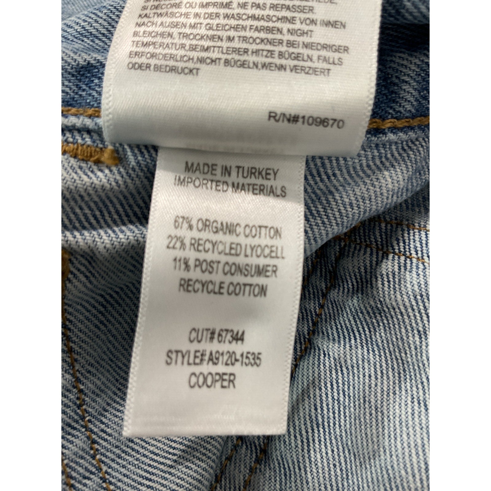 Agolde 'Cooper' Blue Cargo Denim Jean Size 23
