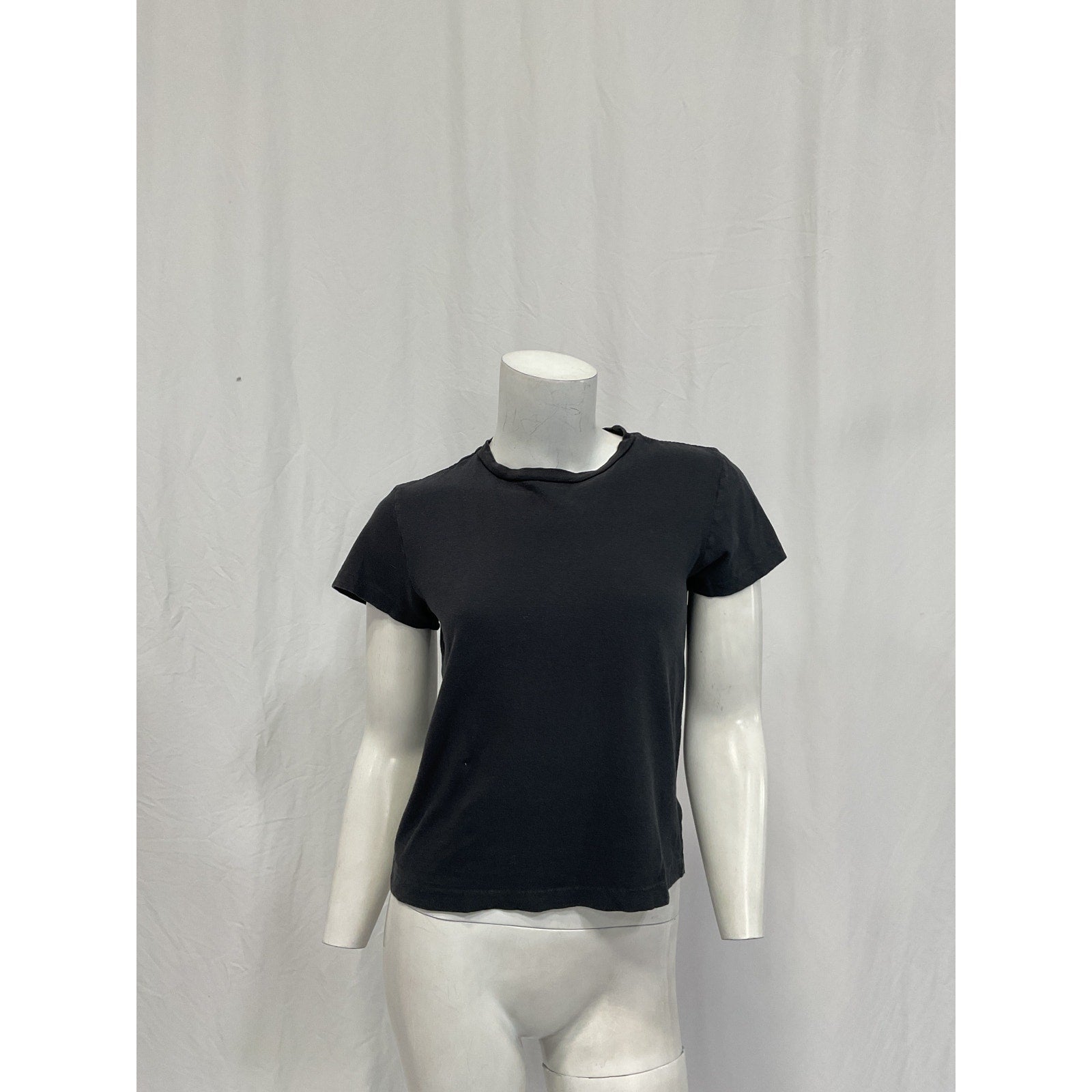 Re/Done 'The Classic' Black Cotton Tee Size XS
