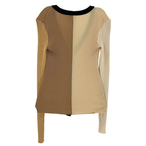 Staud Ribbed Multicolor Cargo Cardigan Size XS