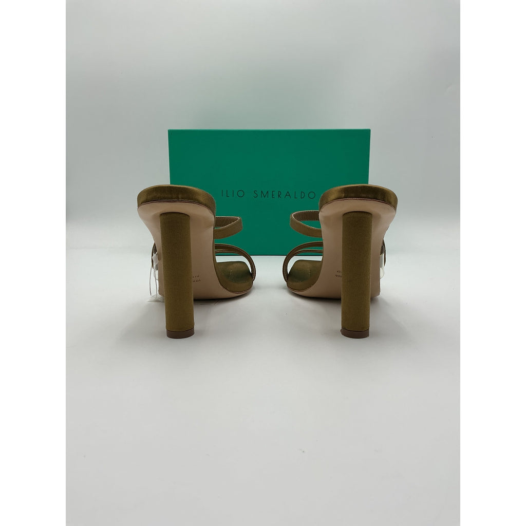 Ilio Smeraldo X Maeve Reilly Green Leather Strappy Mule Size 9