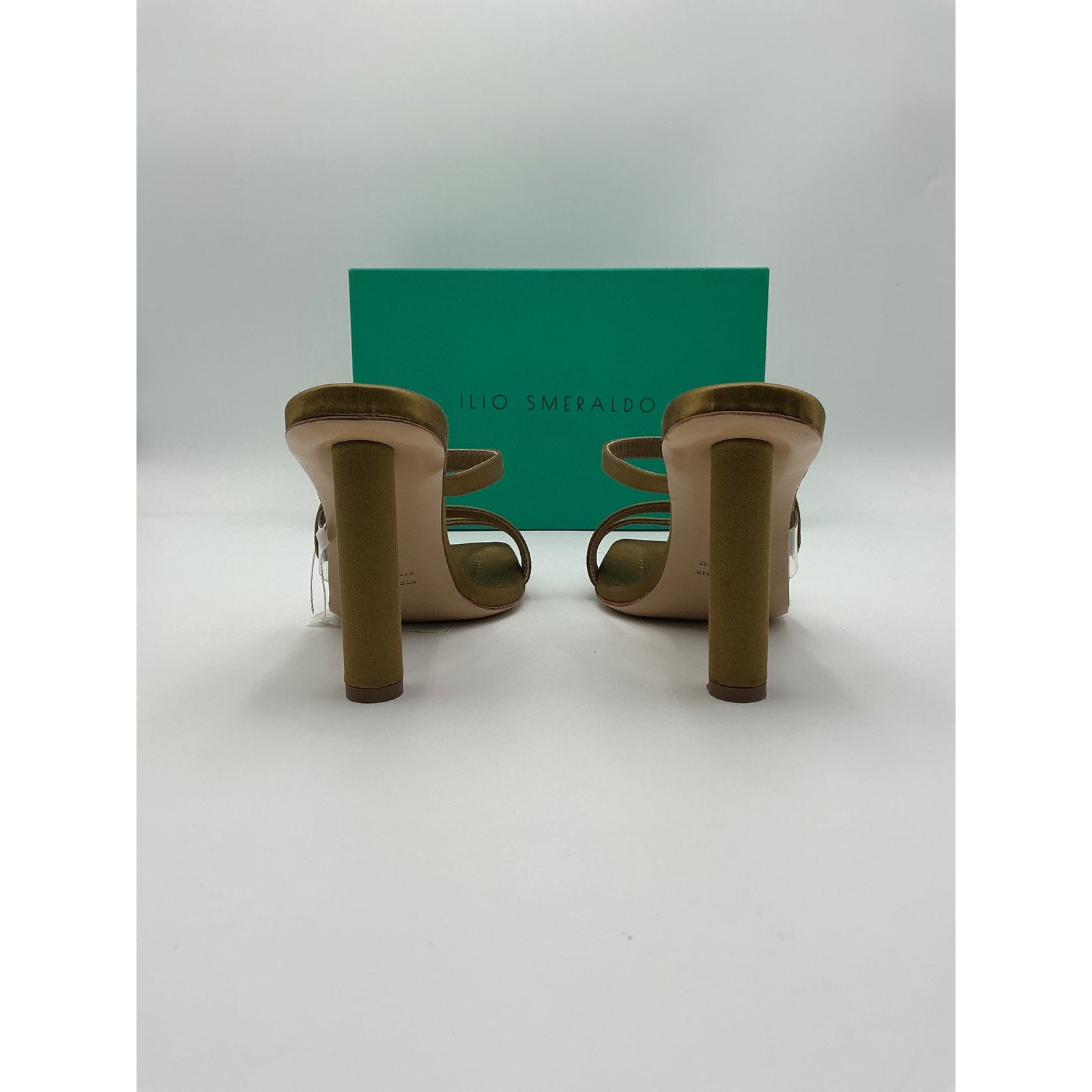 Ilio Smeraldo X Maeve Reilly Green Leather Strappy Mule Size 9