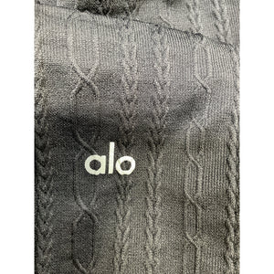 Alo Yoga Stretch Black Cotton Cable-Knit Leggings Size XS