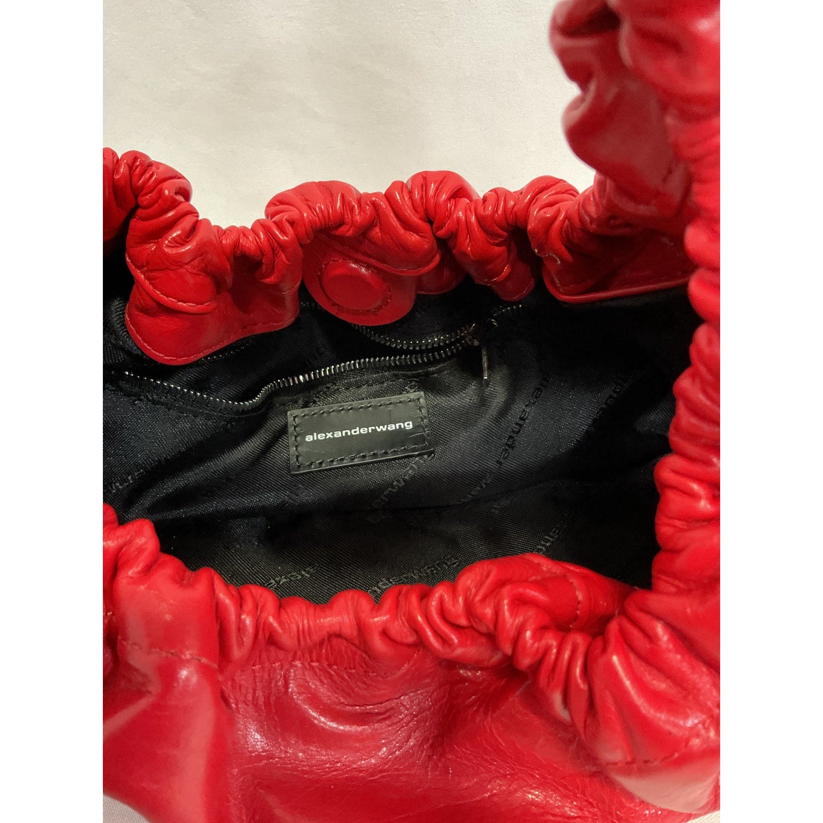 Alexander Wang 'Wide Crescent' Red Small Top Handle Bag