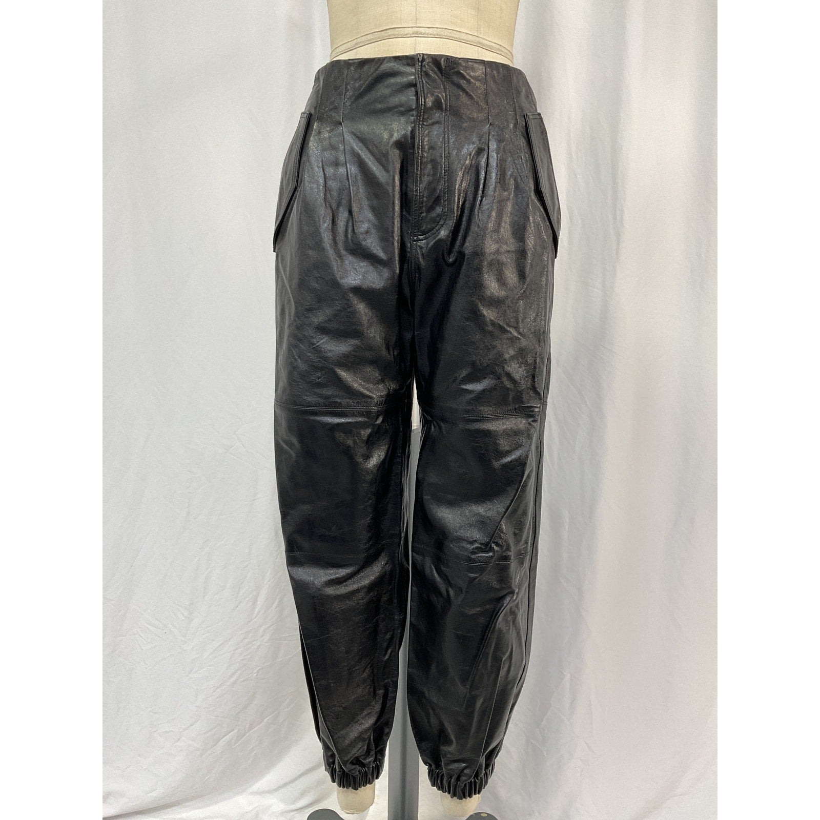 Ulla Johnson 'Cyrus' Black Leather Pant Size 2
