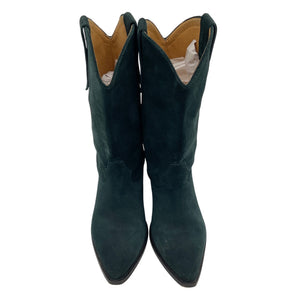 Isabel Marant Suede Green Deurto Ankle Boots Size 39 EU / 9 US