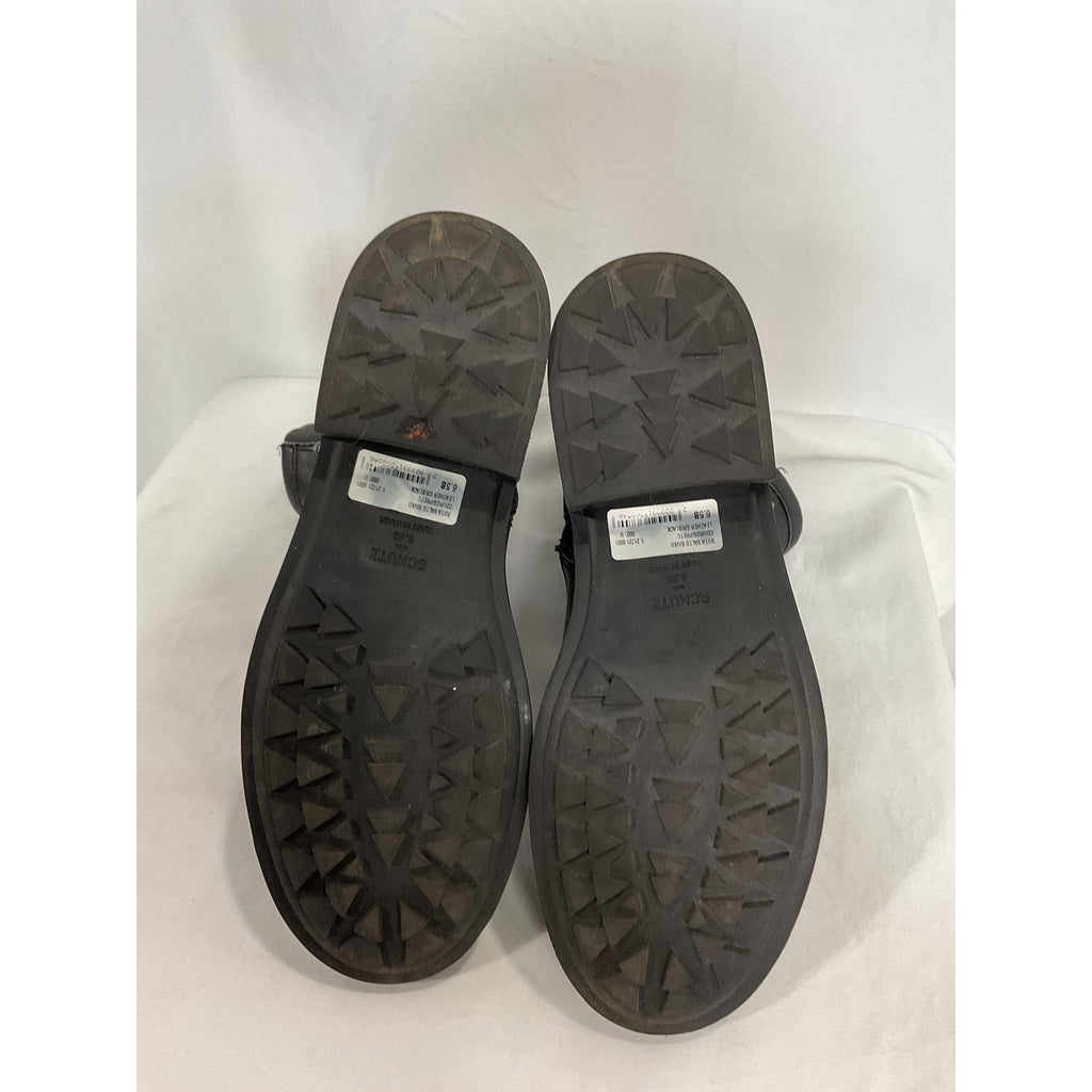 Schutz 'Luizia' Black Low Round Toe Heel Size 6.5