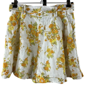 Faithfull The Brand Belted Linden Floral Print Priscilla Shorts Size XS