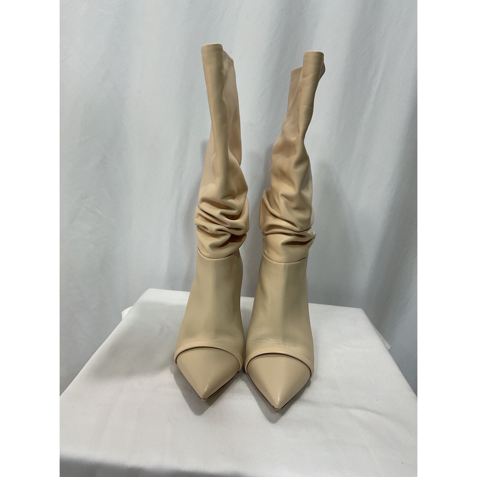 Malone Souliers 'F23' Tan 70Mm Mid Calf Slouch Boot Size 6B