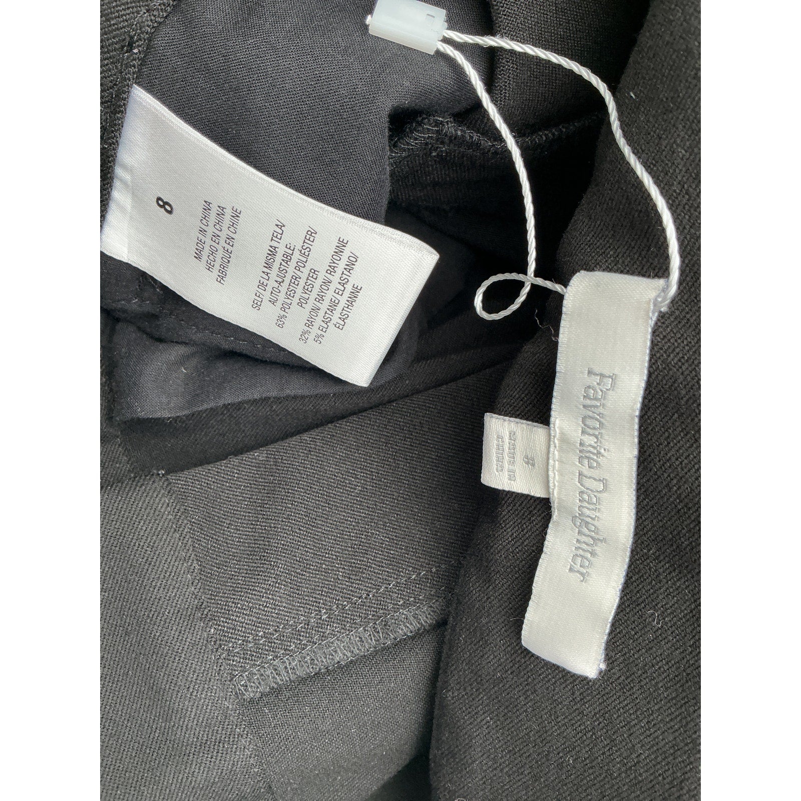 Favorite Daughter 'The Favorite' Black Polyester Pant Size 8