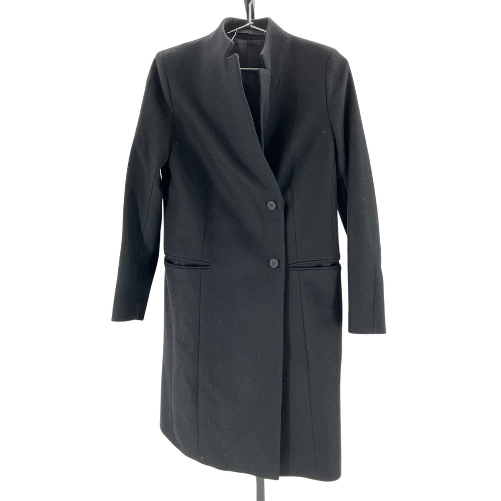 Allsaints 'Sidney' Black Wool Recycled Blend Coat Size 4