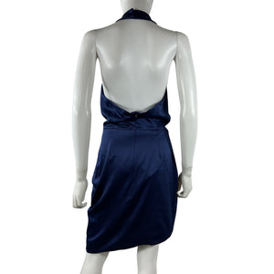 Elliatt Asymmetric Navy Camo Cocktail Dress Size M