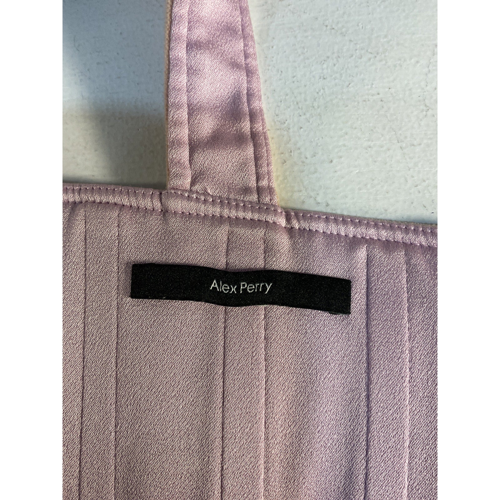 Alex Perry 'Cole' Pink Corduroy Glitter Finish Bustier Top Size 4