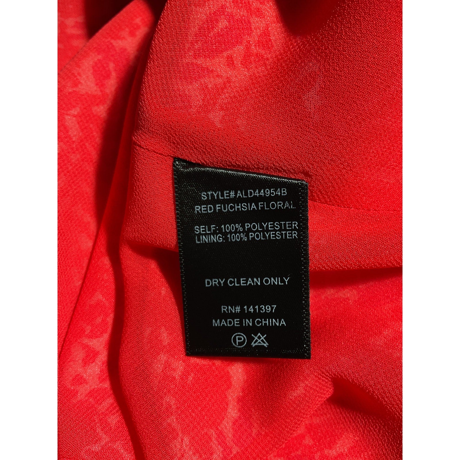 Astr The Label 'Colette' Red Floral Satin Cutout Midi Dress Size S