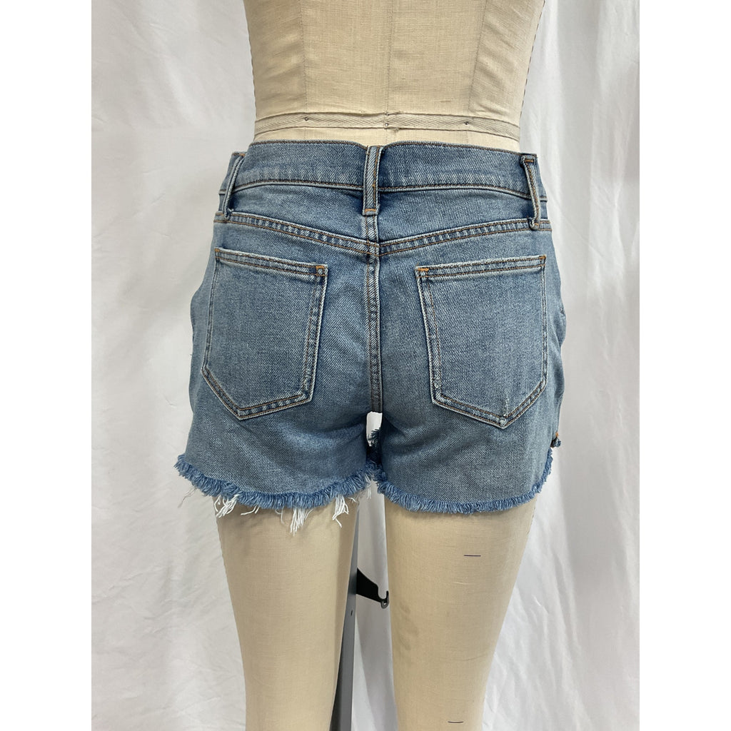 Hatch 'The Cut Off' Maternity Blue Denim Short Size 25