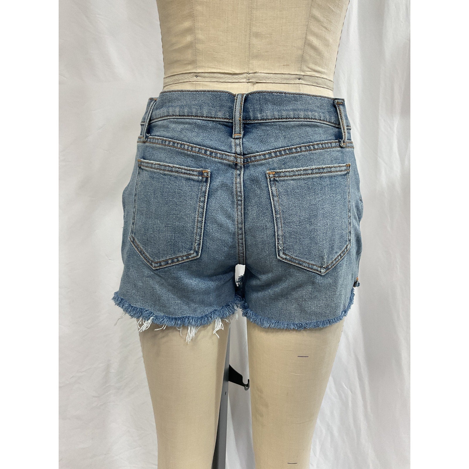 Hatch 'The Cut Off' Maternity Blue Denim Short Size 25