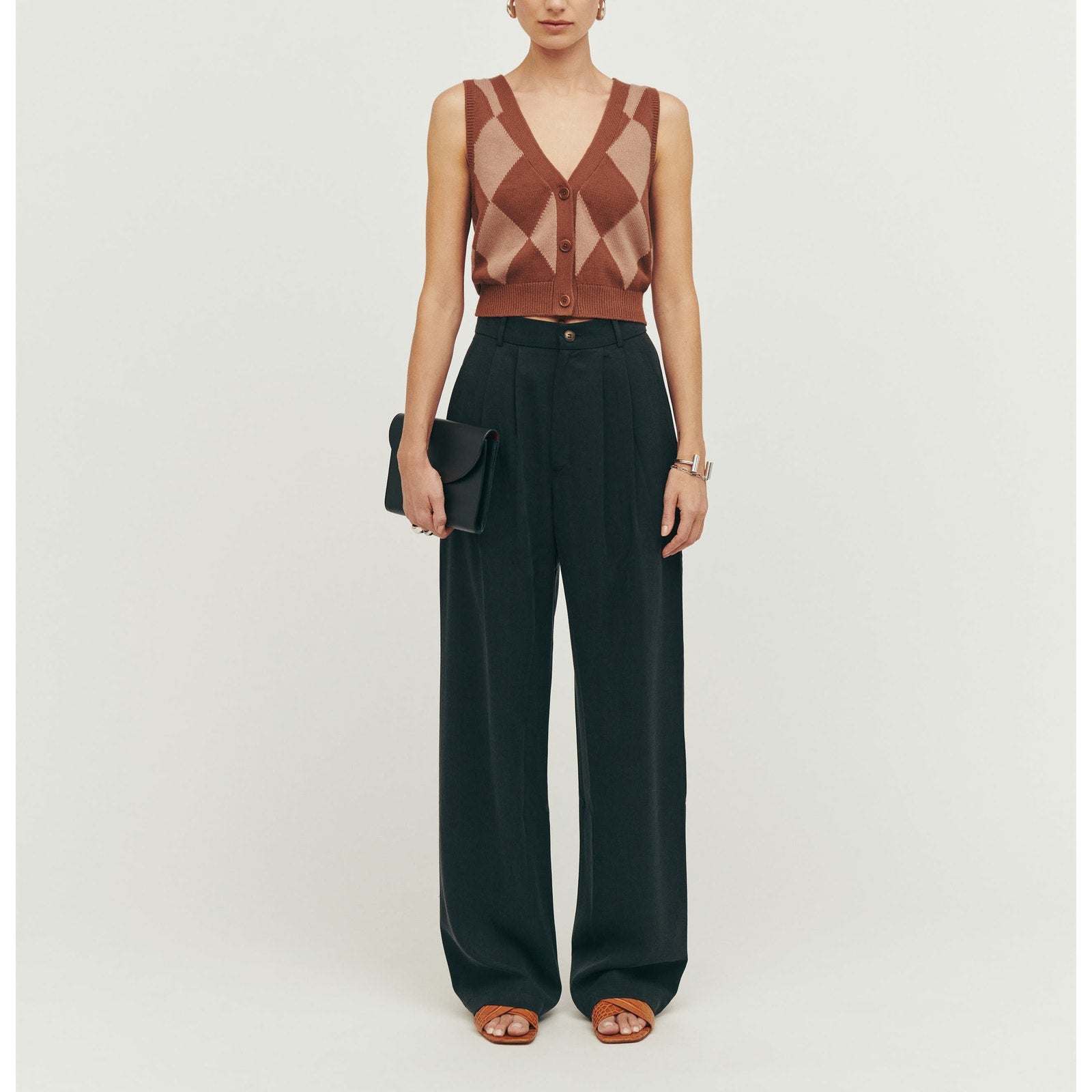 Reformation 'Petites' Black Tencel Lyocell Mason Pant Size 0P