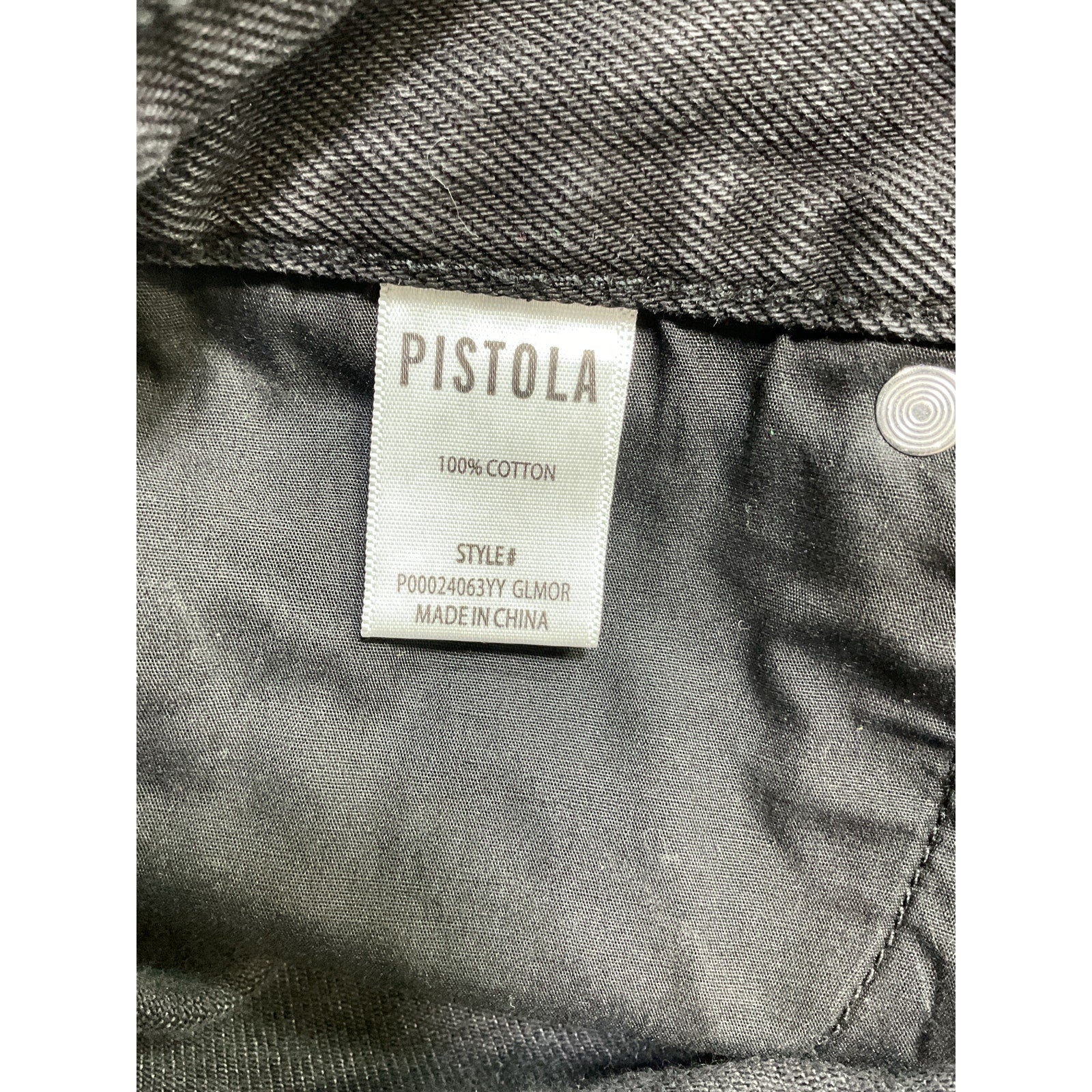 Pistola Saige Black Cotton High Rise Cut Off Short Size 25