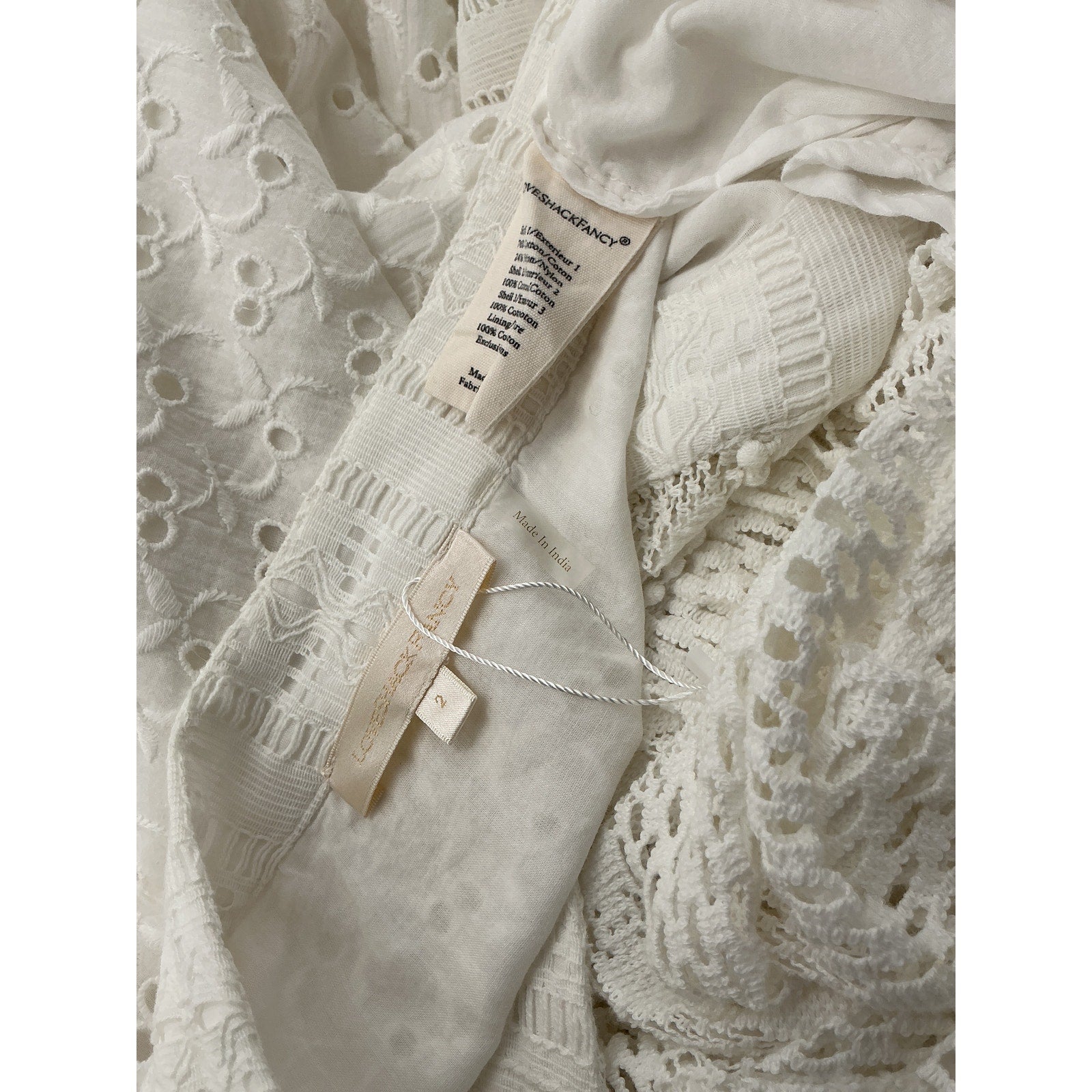 Loveshackfancy 'Sisto' White Cotton Skirt Size 2