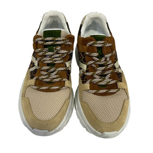 Sézane Chunky Multicoloured Leopard Print James Trainers Size 36 EU / US 6