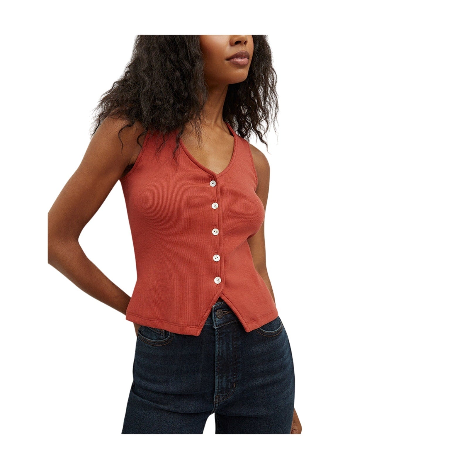 Veronica Beard 'Hoorne' Red Cotton Tank Size XS