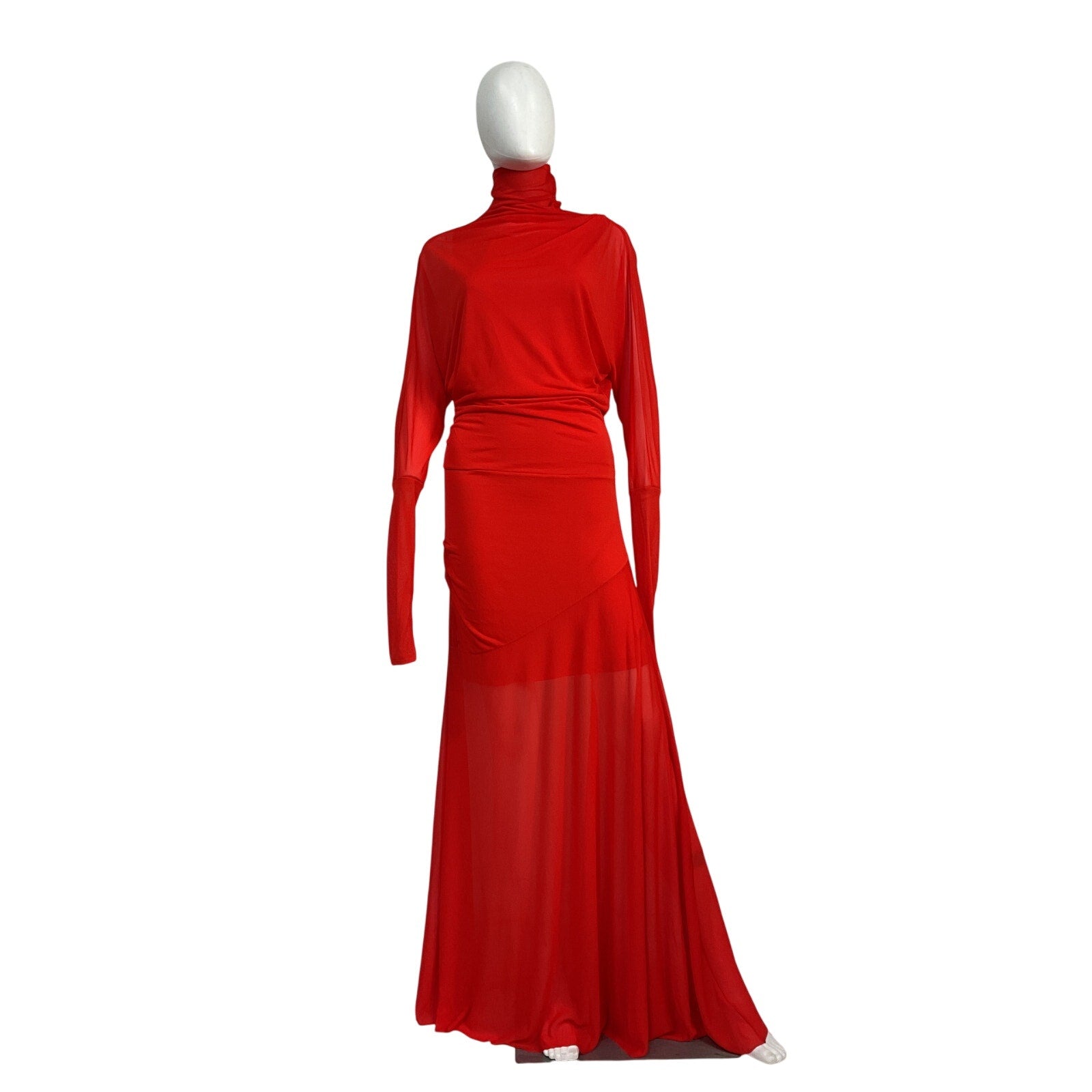 Proenza Schouler 'Paula' Red Viscose Dress Size 10 - NWT