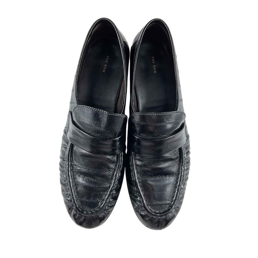 The Row Soft Black Leather Loafer Size 8