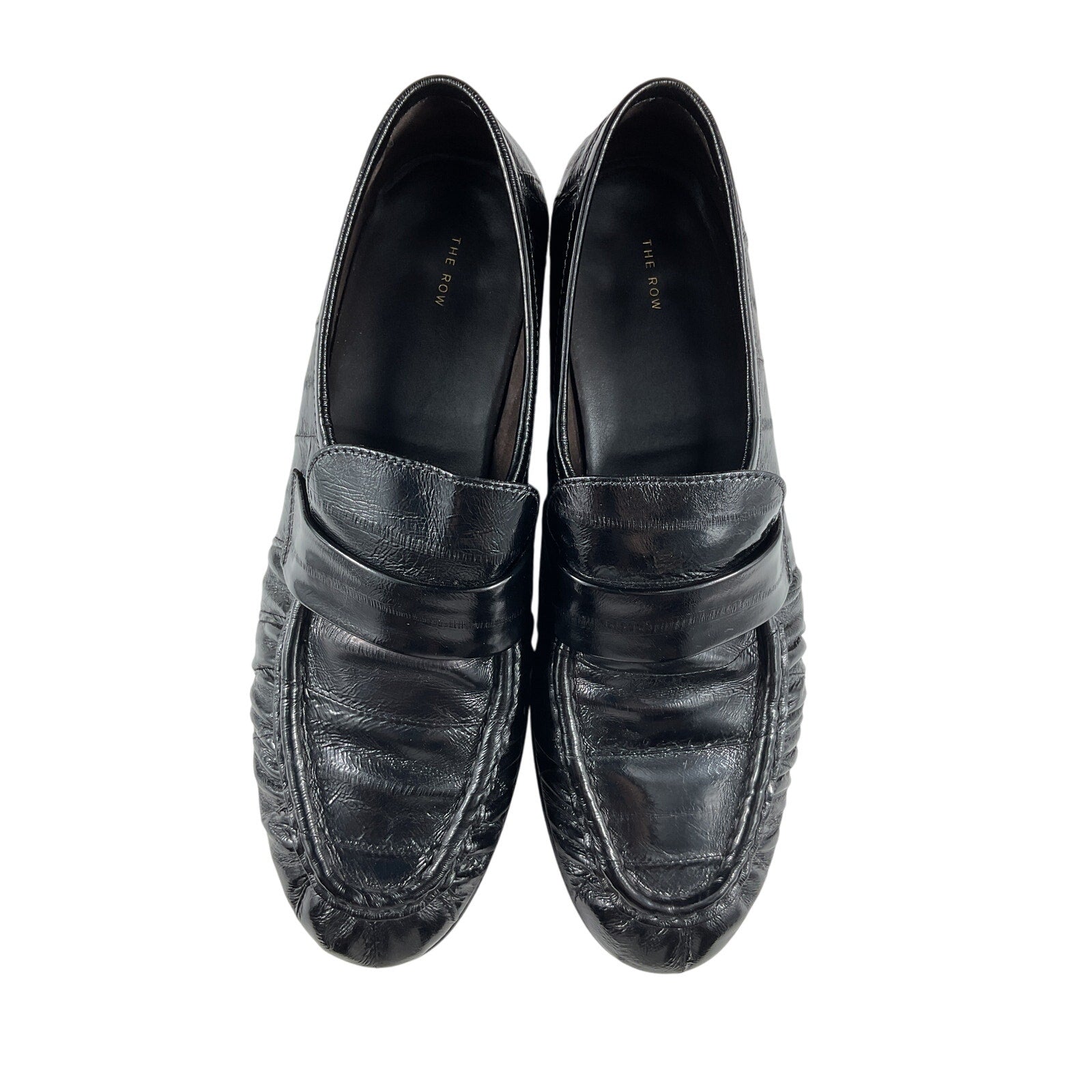 The Row Soft Black Leather Loafer Size 8
