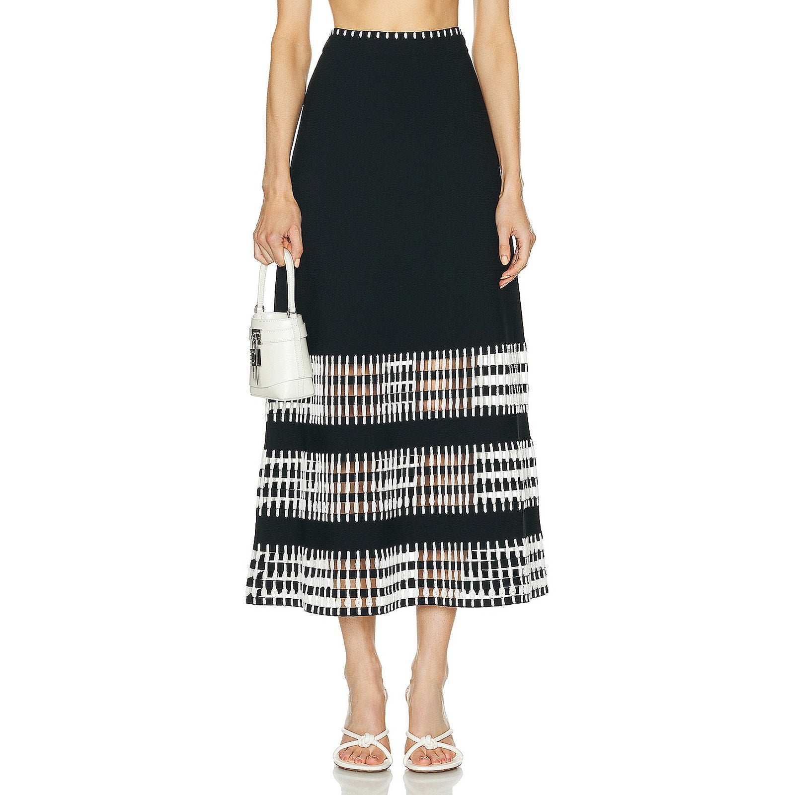 Alexis 'Simone' Black Viscose Skirt Size XS