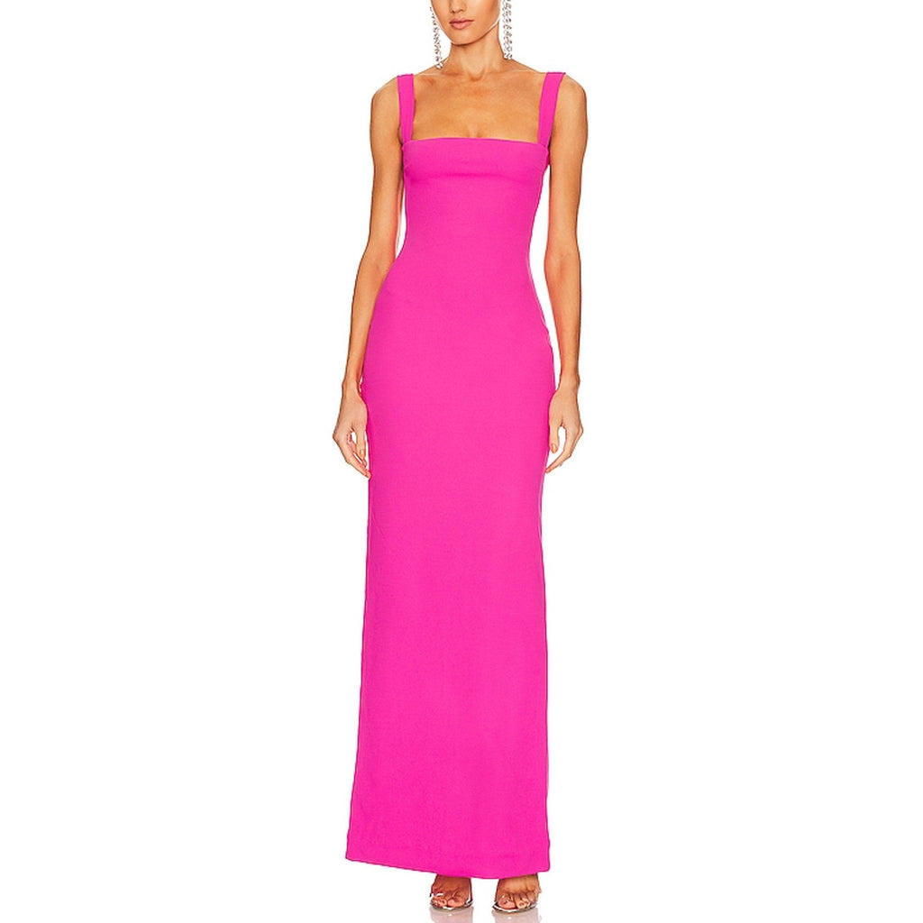 Solace London 'Joni' Pink Polyester Maxi Dress Size 8
