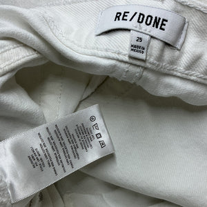 Re/Done Classic White 90s Low Slung Denim Jeans Size 25