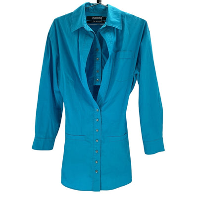 Jacquemus Chic Turquoise La Robe Baunhilha Dress Size 36 FR / US 4