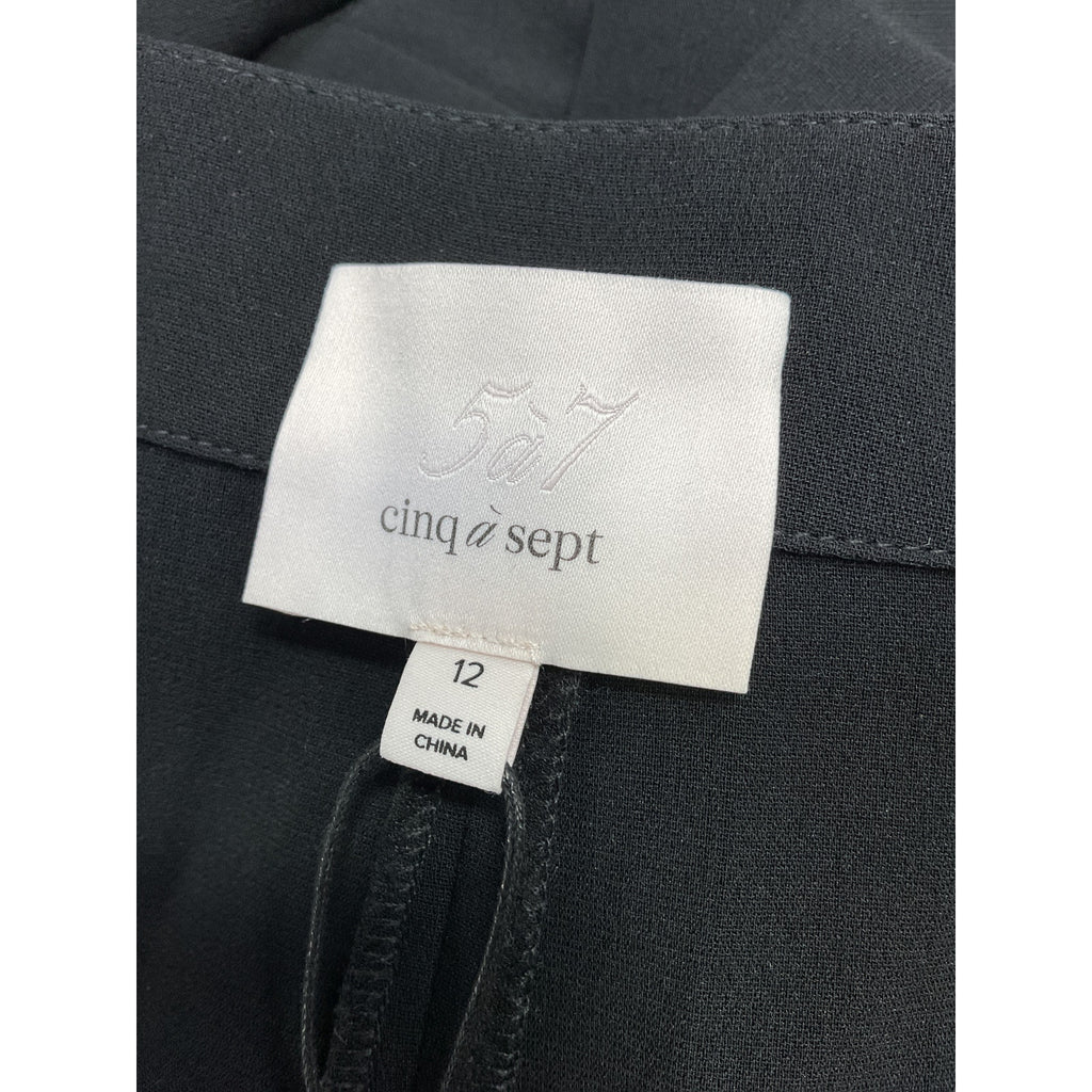 Cinq A Sept Crepe Black Triacetate Elaine Short Size 12 - NWT