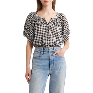 Dôen 'June' Black Cotton Top Size L