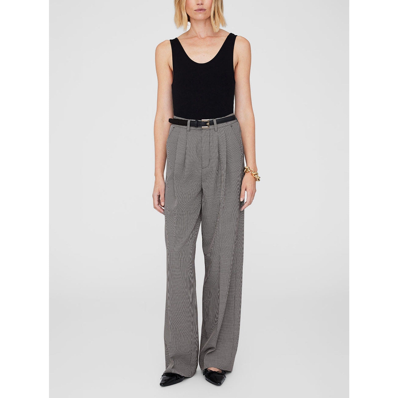 Anine Bing 'Carrie' Black Wool Pant Size 4