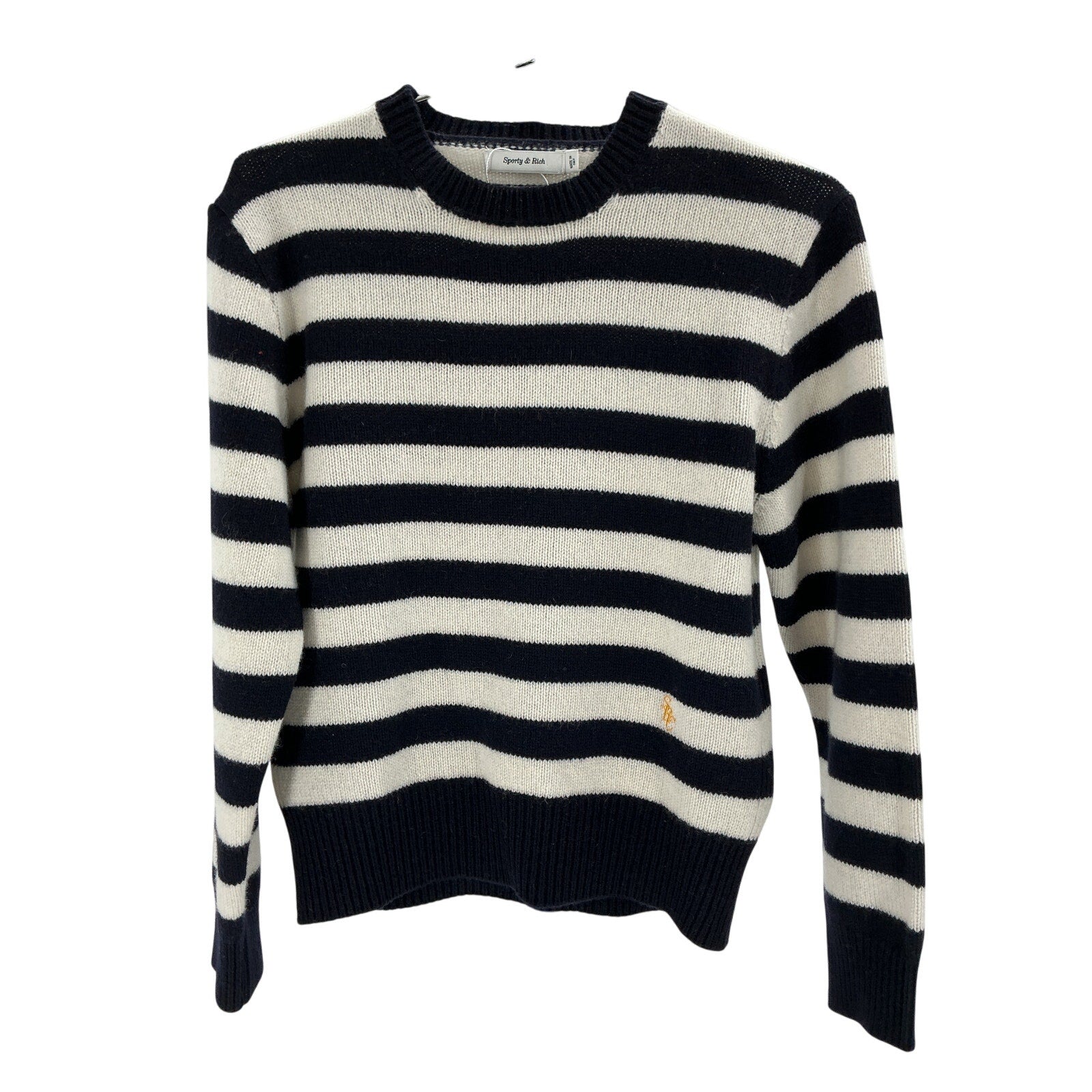 Sporty & Rich Striped White Wool Sweater Size S