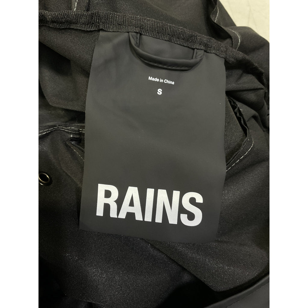 Rains Waterproof Black A-Line Rain Jacket Size S