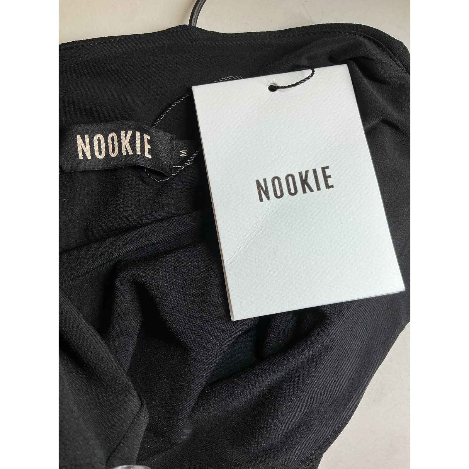 Nookie 'Jasmine' Black Polyester One Shoulder Gown Size M - NWT