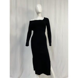 Line & Dot 'Sylvie' Black Rayon Midi Sweater Dress Size XS