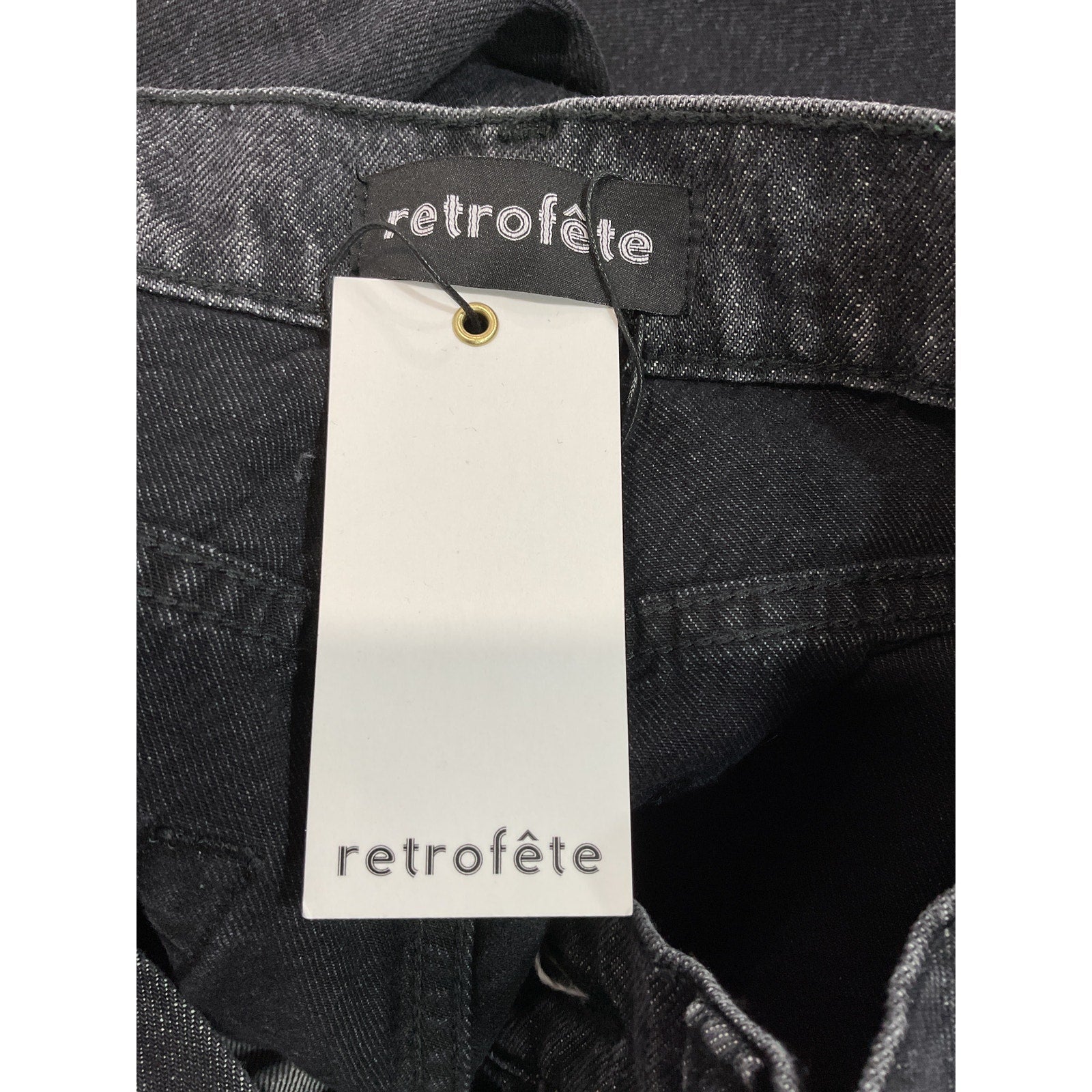 Retrofete 'Maggie' Black Denim Jean Size 28 - NWT
