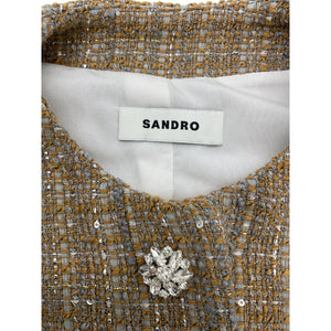 Sandro Embellished Camel Javier Top Size 0