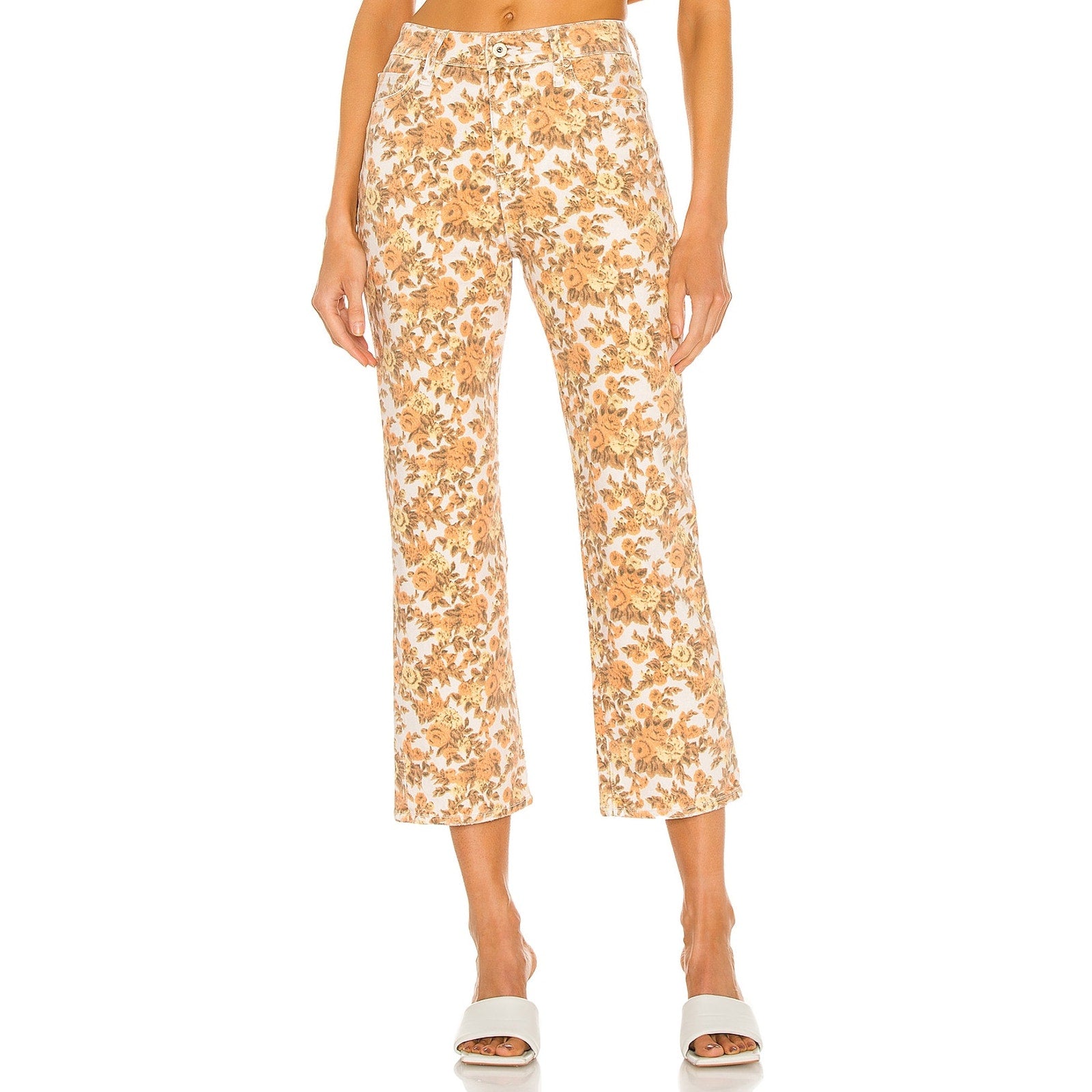 Simkhai 'Tj' Yellow High Rise Twill Pant Size 27
